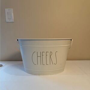 White Metal Cheers Beverage Tub